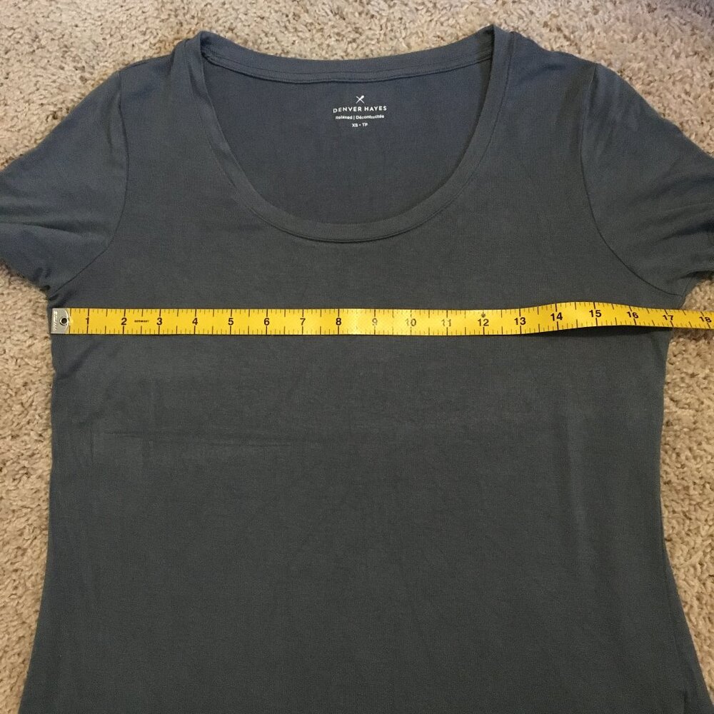 Denver Hayes Blue Steel Grey Relaxed Rayon Tee Size - XS Indie Sleaze - Picture 8 of 13
